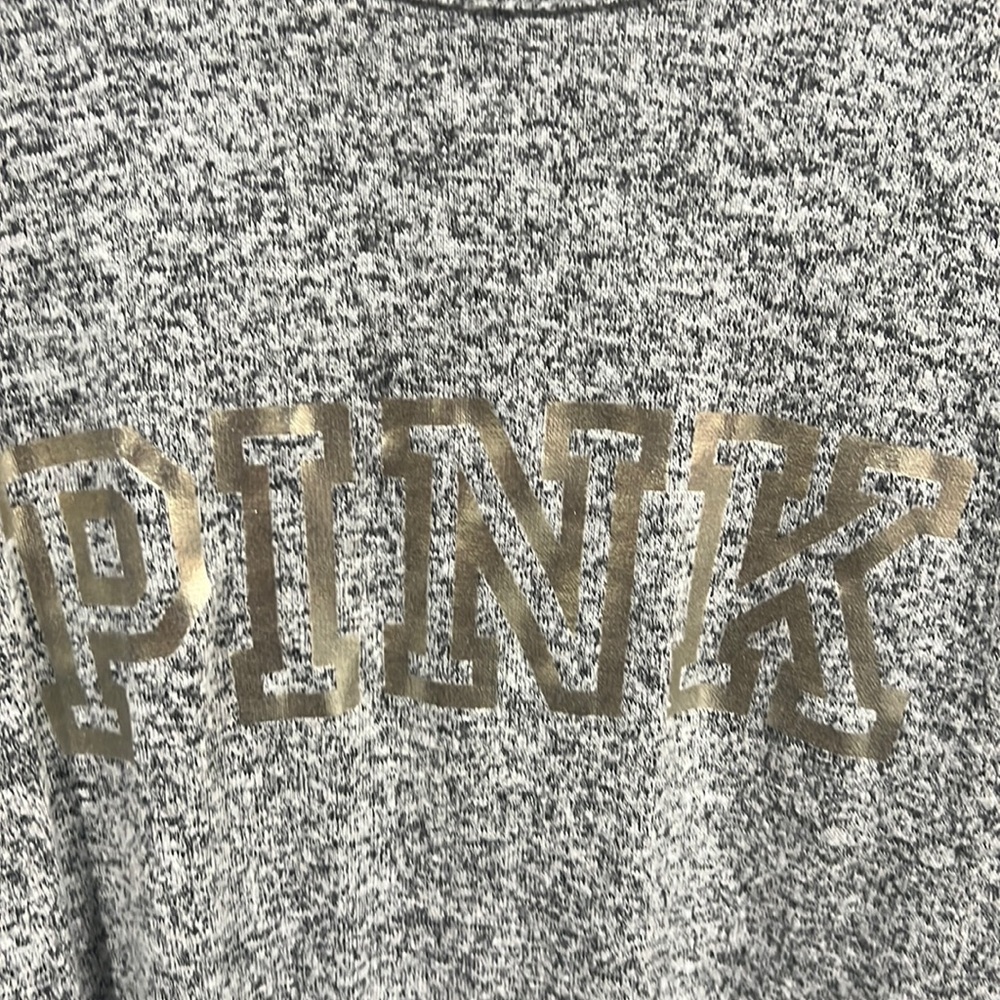 PINK.  Grey long sleeve.  Very Light.  Size Large